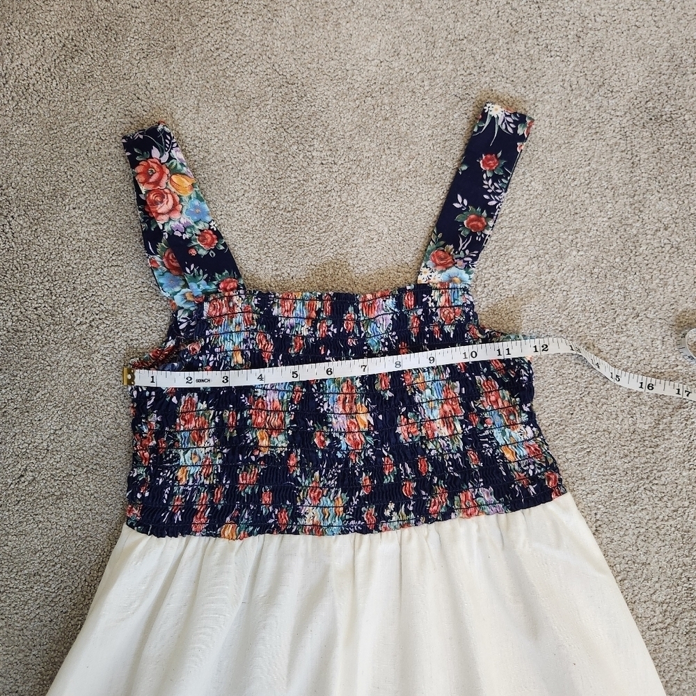 Vintage Honolulu Hawaii Smocked Tank Midi Dress Summer Retro Tiki Beach Resort - Picture 8 of 16
